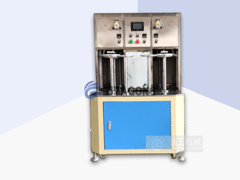 八工位圓筒膠水封底機